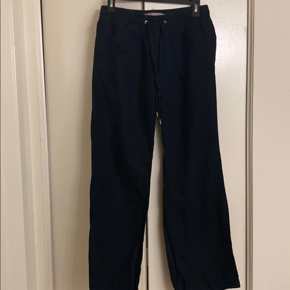 Guess Pants - Black GUESS Linen/Cotton Pants